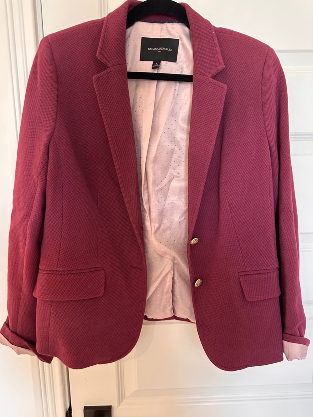 Banana Republic Women's Raspberry-Pink Tailored Blazer